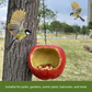 Realistic Apple Shaped Bird Feeder Creative Resin Hanging Ornament for Garden and Courtyard Weather Resistant Decor for Local Wild Bird Enthusiasts