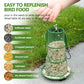 Square Retractable Metal Hanging Bird Feeder 3-Tier Mesh Design Weatherproof Outdoor Wild Bird Feeding Station for Local Garden and Backyard Support