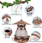 Coarse mesh style Whimsical Cat Shaped Metal Bird Feeder Hanging Mesh Wild Bird Seed Holder for Garden Courtyard Decorative Feeding Solution for Local Wildlife Lovers