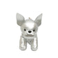 Silver French Bulldog Shaped Crossbody Bag PU Leather Animal Design for Daily Outings Fashionable and Lightweight Accessory for Local Trendy Women