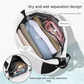 White Waterproof Drawstring Swimming Backpack with Wet Dry Separation and Shoe Compartment for Gym and Yoga Organized Gear Bag for Local Active Lifestyles