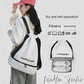 White Waterproof Drawstring Swimming Backpack with Wet Dry Separation and Shoe Compartment for Gym and Yoga Organized Gear Bag for Local Active Lifestyles