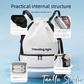 Grey Waterproof Drawstring Swimming Backpack with Wet Dry Separation and Shoe Compartment for Gym and Yoga Organized Gear Bag for Local Active Lifestyles