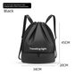 Black Waterproof Drawstring Swimming Backpack with Wet Dry Separation and Shoe Compartment for Gym and Yoga Organized Gear Bag for Local Active Lifestyles