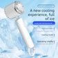 Khaki Portable Ice Cooling Handheld Fan USB Rechargeable 2000mAh Silent Battery Fan for Office and Outdoor Use Personal Cooling Solution for Local Professionals