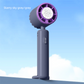 Grey Portable Ice Cooling Handheld Fan USB Rechargeable 2000mAh Silent Battery Fan for Office and Outdoor Use Personal Cooling Solution for Local Professionals