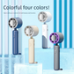 Grey Portable Ice Cooling Handheld Fan USB Rechargeable 2000mAh Silent Battery Fan for Office and Outdoor Use Personal Cooling Solution for Local Professionals