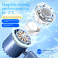 Grey Portable Ice Cooling Handheld Fan USB Rechargeable 2000mAh Silent Battery Fan for Office and Outdoor Use Personal Cooling Solution for Local Professionals