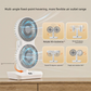 Dual-head Desktop Fan 4000mAh Rechargeable with 4 Speeds LED Display and Night Light Portable Silent Cooling Solution for Home Office and Local Travel