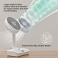 Dual-head Desktop Fan 4000mAh Rechargeable with 4 Speeds LED Display and Night Light Portable Silent Cooling Solution for Home Office and Local Travel
