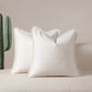 White 2 Pack Bohemian Tassel Pillowcases Soft Washed Cotton Cushion Covers for Living Room Sofa Elegant Decor Solution for Local Standard Home Environments
