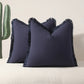 Navy blue 2 Pack Bohemian Tassel Pillowcases Soft Washed Cotton Cushion Covers for Living Room Sofa Elegant Decor Solution for Local Standard Home Environments