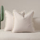 Beige 2 Pack Bohemian Tassel Pillowcases Soft Washed Cotton Cushion Covers for Living Room Sofa Elegant Decor Solution for Local Standard Home Environments
