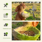 Cute Resin Rabbit Bird Feeder for Outdoor Garden Courtyard Balcony Landscape Decoration Durable Waterproof Animal Statue for Local Wild Bird Enthusiasts