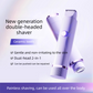 Pink Electric Hair Remover for Women 2-in-1 Dual Head Trimmer and Shaver with Ceramic Blades IPX7 Waterproof for Painless Full Body and Bikini Grooming