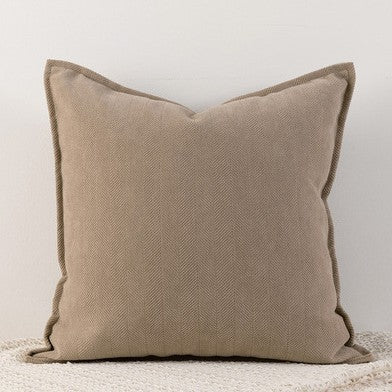 Apricot color Nordic Herringbone Chenille Pillowcases 2 Pack 45x45cm for Sofa and Bed Soft Decorative Cushion Covers No Inserts Included Local Standard Fit Home Styling
