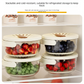 White Small Multi-functional Fruit and Vegetable Washing Bowl with Lid and Hidden Handle Double-Layer Drainage Container for Refrigerator Storage and Outdoor Picnic Efficient Food Preservation for Local Standard Kitchens