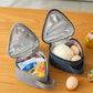 3-PCS Grey Triangular Insulated Lunch Bag with Food-Grade Aluminum Lining for Heat Preservation and Freshness, Ideal for Meals, Snacks, Eggs, and Milk on the Go
