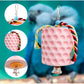 2-Pack White Hanging Bird Chew Toy with Bell and Rope, Ideal for Parrots, Squirrels, and Rodents – Durable Wood-Based Grinding Stone for Beak Exercise and Enrichment