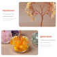 Purple Natural Crystal Tree Ornament – Handmade Miniature Decorative Tree with Glass Base for Home, Office & Gift
