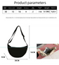 Grey Lightweight Nylon Crossbody Bag – Compact Saddle Style with Adjustable Strap for Everyday Use