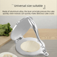 Silver Manual Dough Press – Aluminum Alloy Cake & Tortilla Press for Homemade Baking and Cooking(16cm)