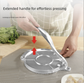 Silver Manual Dough Press – Aluminum Alloy Cake & Tortilla Press for Homemade Baking and Cooking(16cm)