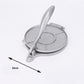Silver Manual Dough Press – Aluminum Alloy Cake & Tortilla Press for Homemade Baking and Cooking(20cm)