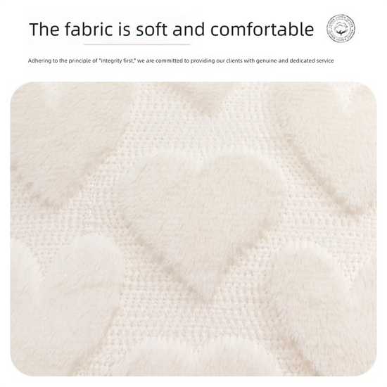 2-PCS White Romantic Heart-Shaped Tufted Pillow Covers Soft Plush 45x45cm Decorative Cushion Cases for Valentine&
