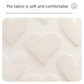 2-PCS White Romantic Heart-Shaped Tufted Pillow Covers Soft Plush 45x45cm Decorative Cushion Cases for Valentine&