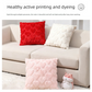 2-PCS Red Romantic Heart-Shaped Tufted Pillow Covers Soft Plush 45x45cm Decorative Cushion Cases for Valentine&