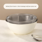 White Stainless Steel Mixing Bowl Set with Colander – Double-Layer Kitchen Basin for Salad, Washing, Mixing & Baking