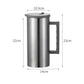 Grey 1.8L Stainless Steel Cold Water Pitcher – Large Capacity Jug for Coffee, Juice, and Beverages in Modern Kitchens