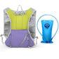 Green and purple Lightweight Hydration Backpack with 2L Water Bladder Compartment – Ideal for Running, Cycling, Hiking, and Outdoor Activities