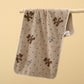 5-Pack Coffee color Soft Absorbent Face Towels with Bear Pattern Design – Quick-Drying Plush Towel Set for Bath and Daily Use
