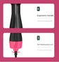 Black 1000W Professional Hot Air Brush with 3-Temperature & 2-Speed Control – Dual Voltage Hair Styler for Smooth, Voluminous Blowouts
