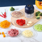 2-Leaf blade Blue Wireless Electric Garlic Chopper 300ml Portable Mini Food Processor USB Rechargeable for Baby Food and Dipping Sauce Essential Local Kitchen Tool