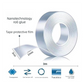 Multifunctional Reusable Nano Double-Sided Tape 2 Rolls with Dust Covers Heavy Duty Mounting Solution for Local Home and Office Organization