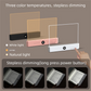 Black LED Flat Panel Reading Light with 99m Timer 3 Color Modes Stepless Dimming Rechargeable Eye Protection Book Light for Bedside Dormitory Local Standard