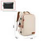 Pink Large Capacity Backpack with USB Charging Port and Waterproof Fabric for Travel Work and Daily Use