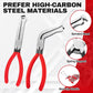 Red 3 Piece Automotive Wire Connector Removal Tool Set with Straight Bent and Dual End Pliers for Electrical Harness Disassembly
