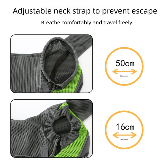 Red Portable Pet Sling Backpack for Small Dogs and Cats – Size S with Breathable Mesh Design