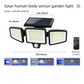 Solar Powered Motion Sensor Outdoor Light with Remote Control for Garden Garage and Front Door