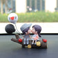 Tree Branch Grey Couple Balloons Cute Couple Car Ornament for Dashboard – Romantic Interior Decoration for Vehicles