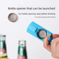 2-Pack Black and grey Fun Bottle Opener with Cap Ejection Mechanism – Compact ABS Bottle Opener for Beer and Soda Bottles, Ideal for Parties and Everyday Use
