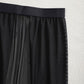 Black High-Waisted White Swim Skirt with Gold Buckle Belt – Elegant Long Beach Cover-Up for Women, Ideal for Poolside and Tropical Vacations(Size: L)