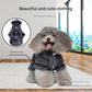 White Cozy Pet Bathrobe Sleepwear – Plush Fleece Dog Robe with Hood and Adjustable Waistband for Small to Medium Breeds(Size:L)