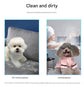 White Cozy Pet Bathrobe Sleepwear – Plush Fleece Dog Robe with Hood and Adjustable Waistband for Small to Medium Breeds(Size:XL)