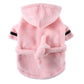 Pink Cozy Pet Bathrobe Sleepwear – Plush Fleece Dog Robe with Hood and Adjustable Waistband for Small to Medium Breeds(Size:XL)
