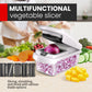 Black Multifunctional Vegetable Slicer – Manual Kitchen Cutter with Adjustable Blades for Slicing, Dicing, Shredding, Garlic Grinding, and Egg White Separation